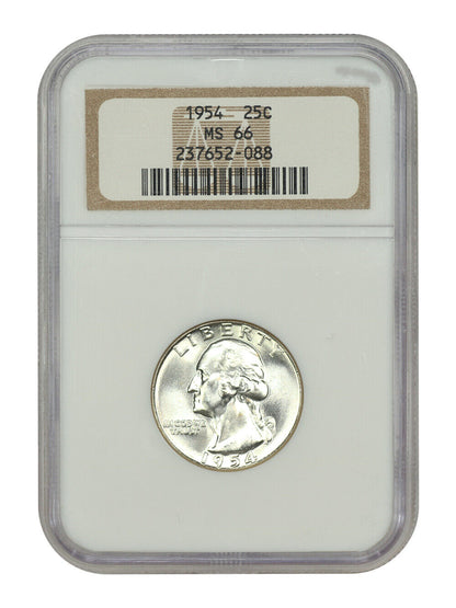 1954 25C NGC MS66 - Washington Quarter