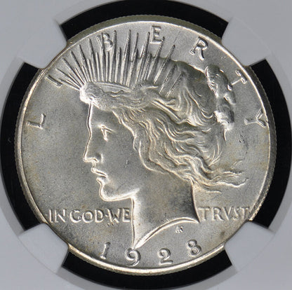 1928 Peace Dollar S$1 NGC MS65