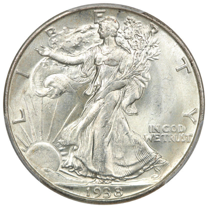 1938-D 50C PCGS MS66 - Walking Liberty Half Dollar - Low Mintage Issue