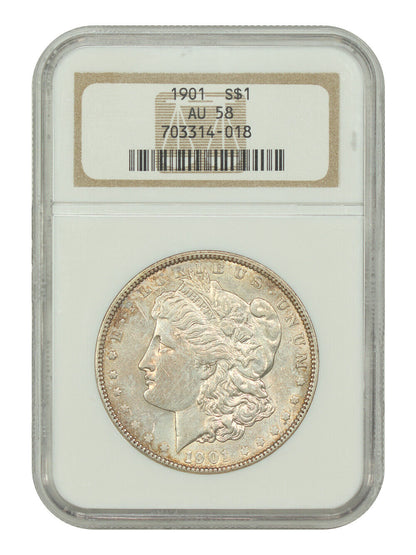 1901 $1 NGC AU58 - Morgan Dollar - Scarce Date