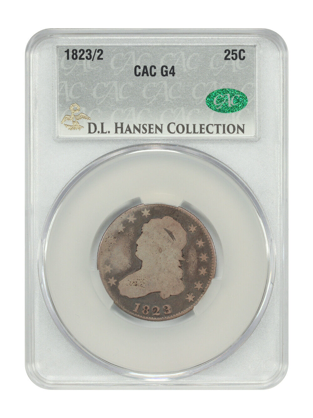 1823/2 25C CACG Good 04 ex: D.L. Hansen - Capped Bust Quarter - Rare Issue!