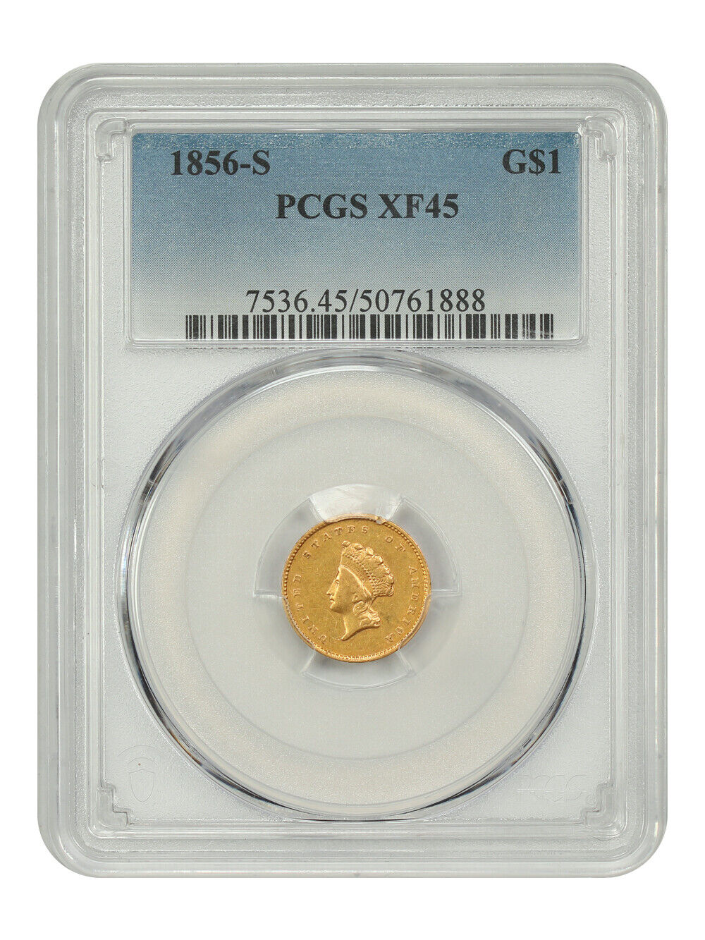 1856-S G$1 PCGS XF45 - Gold Dollar