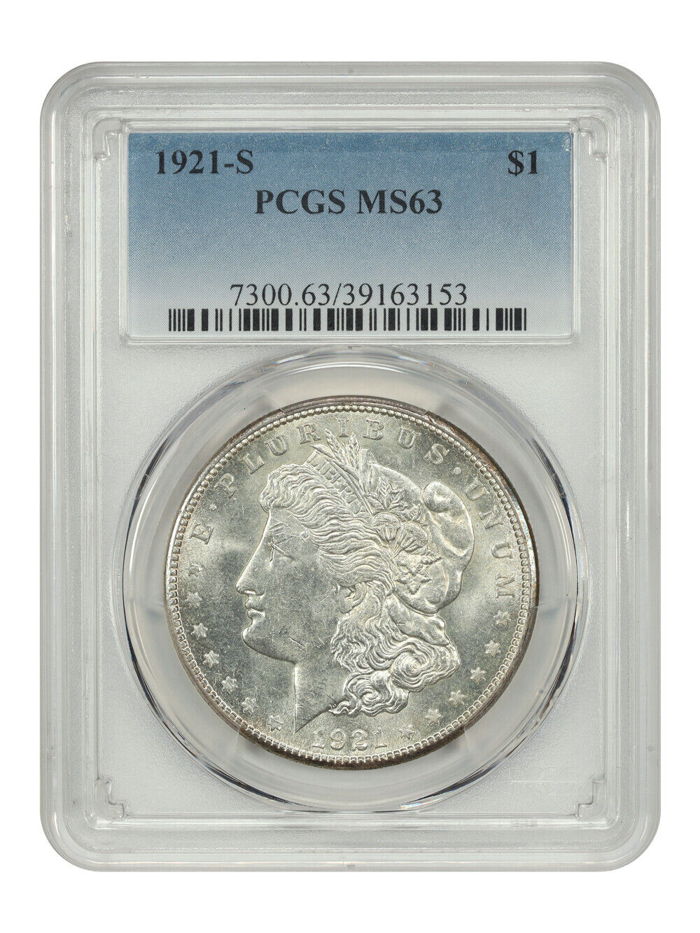 1921-S $1 PCGS MS63 - Morgan Dollar - Popular Final Year S-Mint Morgan