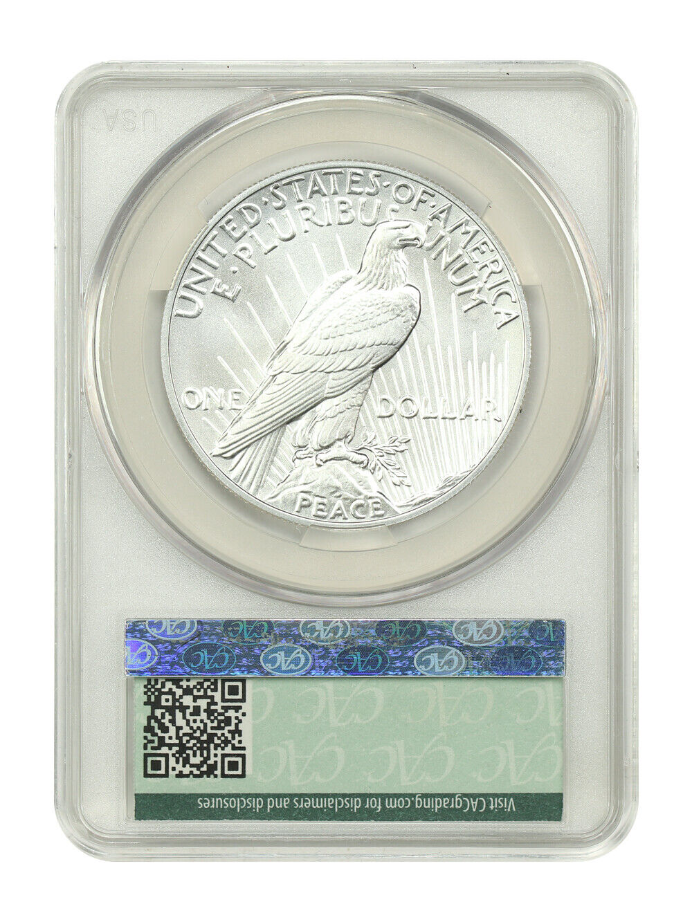 2021 $1 Peace Dollar CACG MS69 (100th Anniversary) - $1 (Silver)