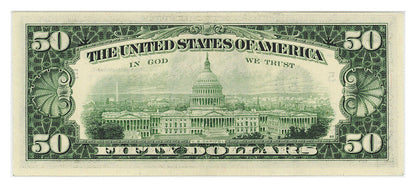 FR. 2119E* 1977 $50 Richmond PMG About Unc 55 (Pinholes)