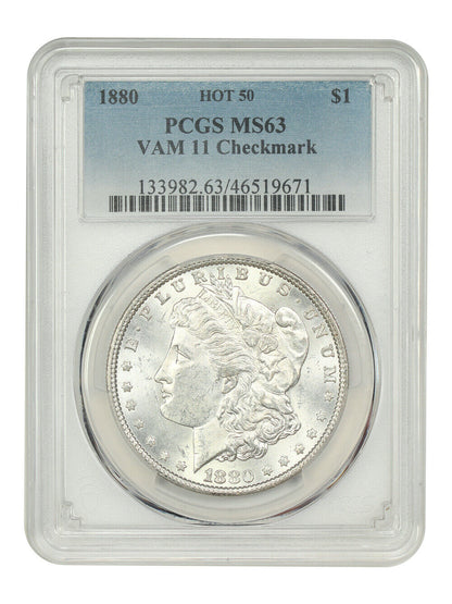 1880 $1 PCGS MS63 (VAM-11, Checkmark) - Morgan Dollar