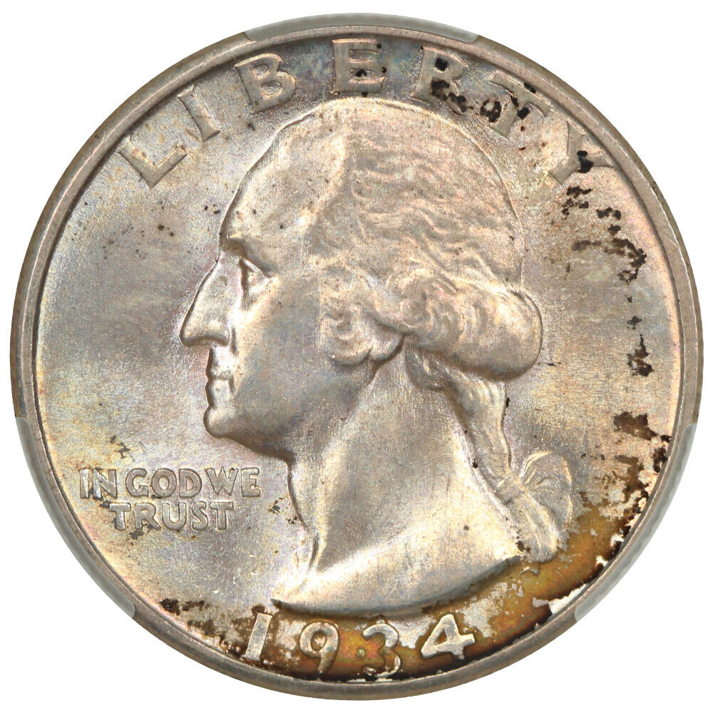 1934 25C CACG MS66 (Heavy Motto) ex: D.L. Hansen - Washington Quarter