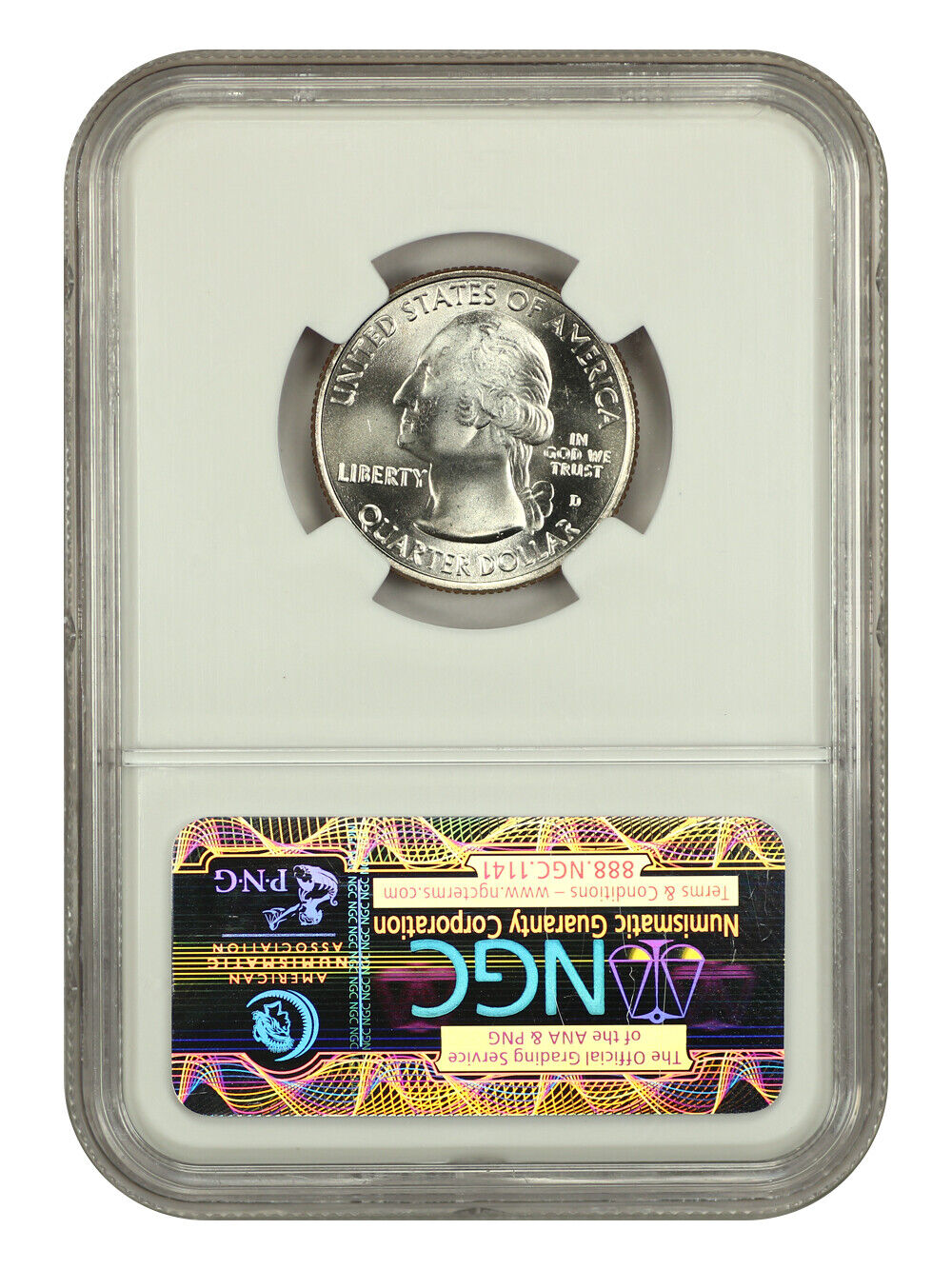 2010-D 25C Yosemite NP NGC MS67 - Type 1 - Clad