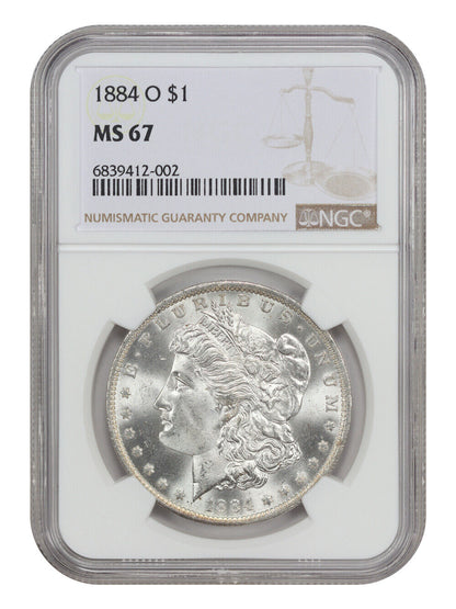 1884-O $1 NGC MS67 - Morgan Dollar