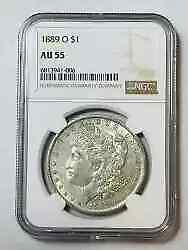 1889 O Morgan Silver Dollar NGC AU-55