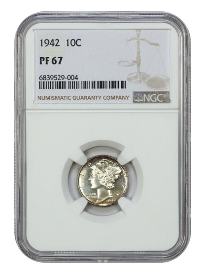 1942 10C NGC PR67 - Mercury Dime