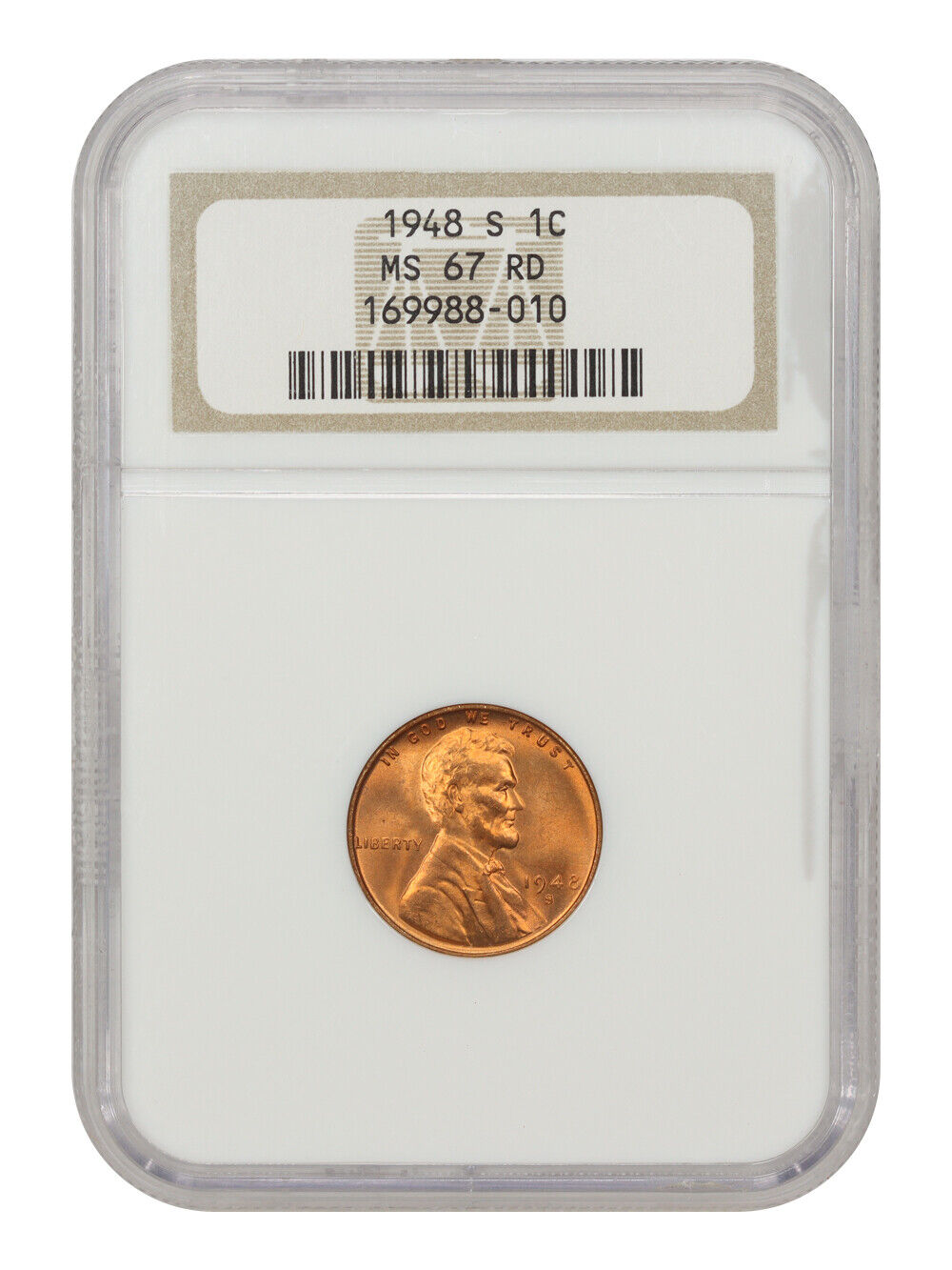 1948-S 1C NGC MS67RD