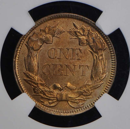 1858 LARGE LETTERS Flying Eagle Cent 1C NGC MS66