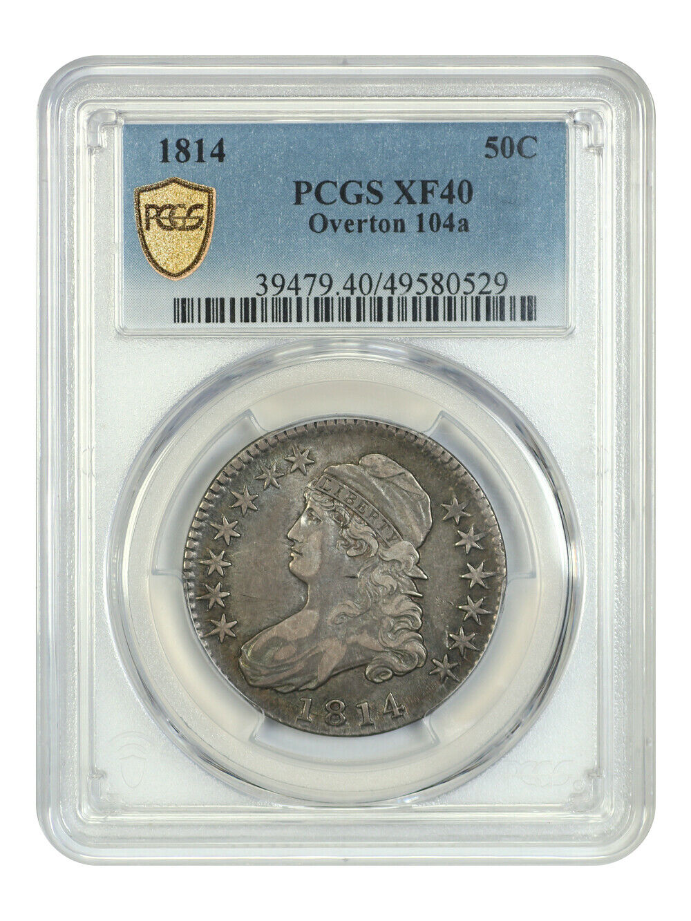 1814 50C PCGS XF40 (Overton-104a) - Capped Bust Half Dollar