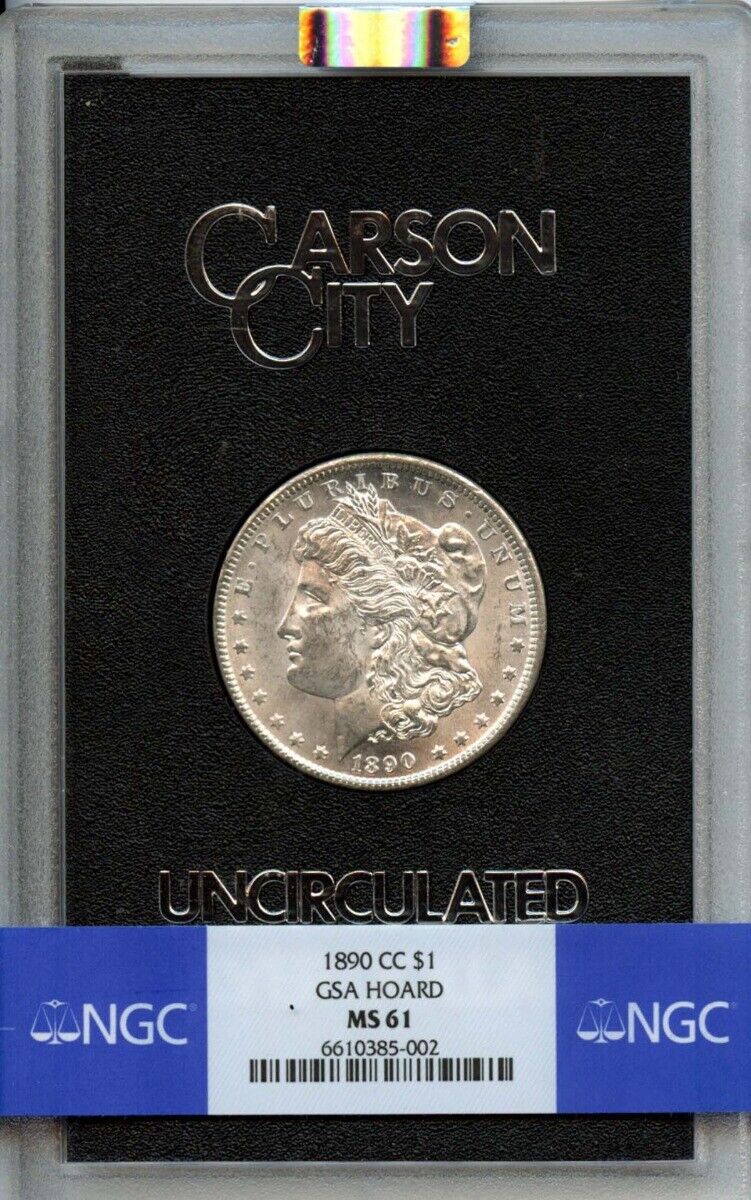 1890-CC Morgan Dollar GSA HOARD S$1 NGC MS61