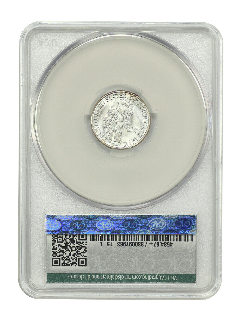 1936-D 10C CACG MS67+FB ex: D.L. Hansen - Mercury Dime
