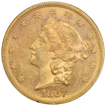 1867 $20 PCGS MS61 - Liberty Head $20