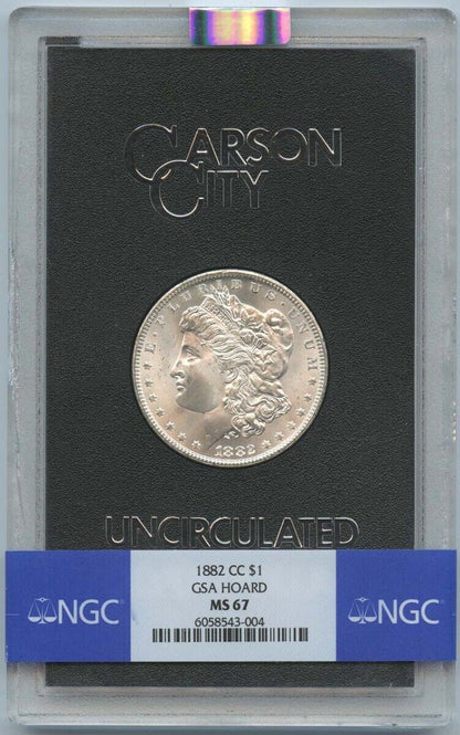 1882-CC Morgan Dollar GSA HOARD S$1 NGC MS67