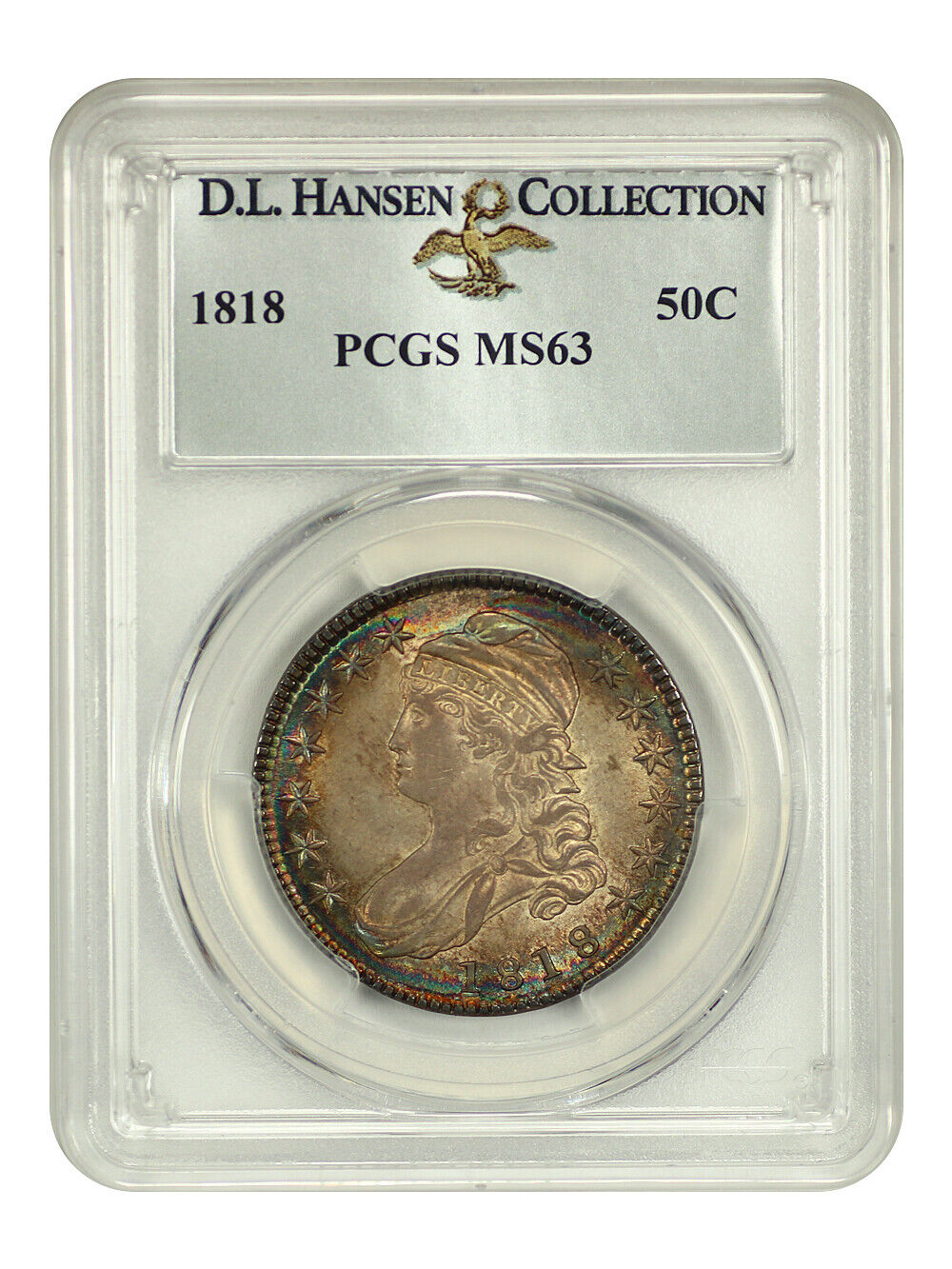 1818 50C PCGS MS63 ex: D.L. Hansen