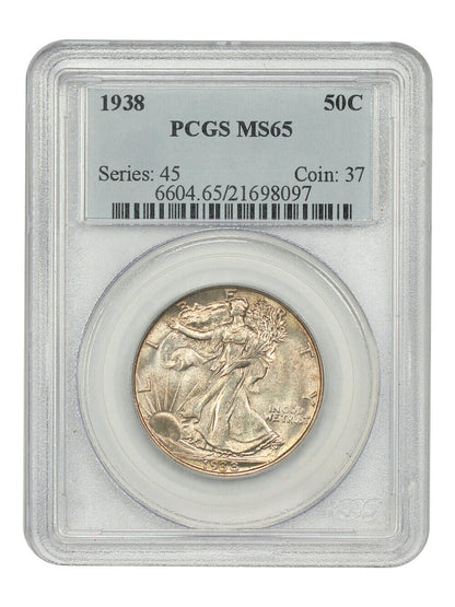 1938 50C PCGS MS65 - Walking Liberty Half Dollar