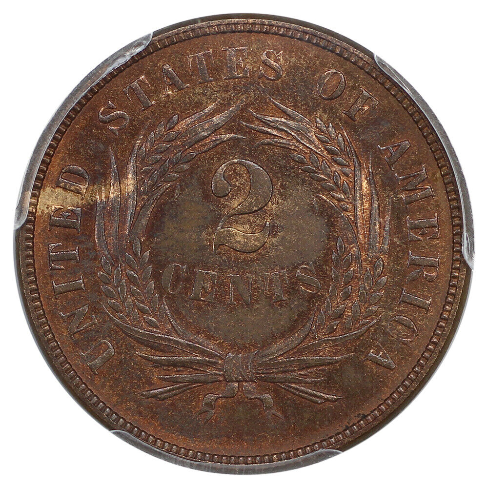 1873 2c PCGS Proof 65 RB (Open 3) ex: D.L. Hansen