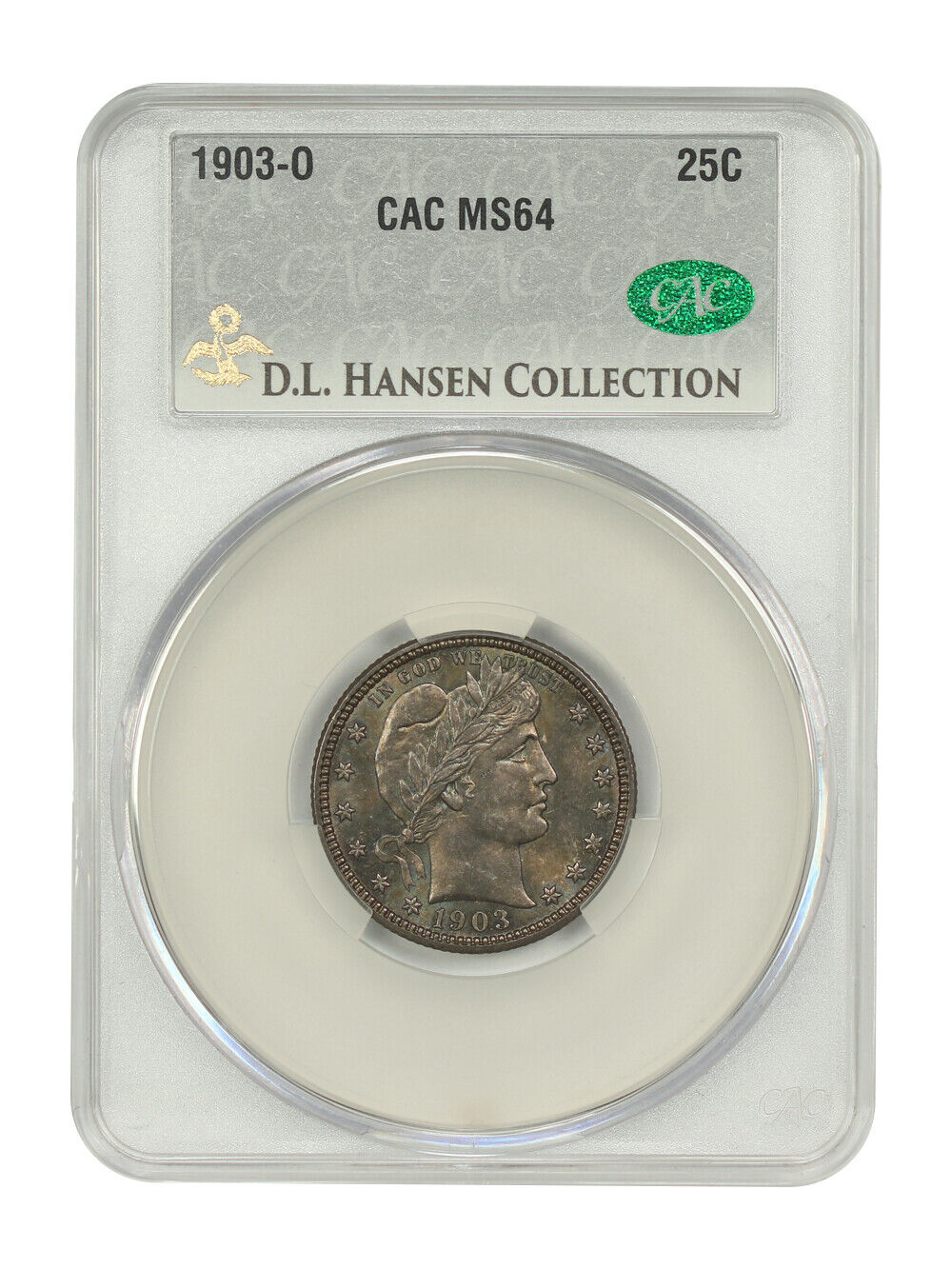 1903-O 25C CACG MS64 ex: D.L. Hansen - Barber Quarter