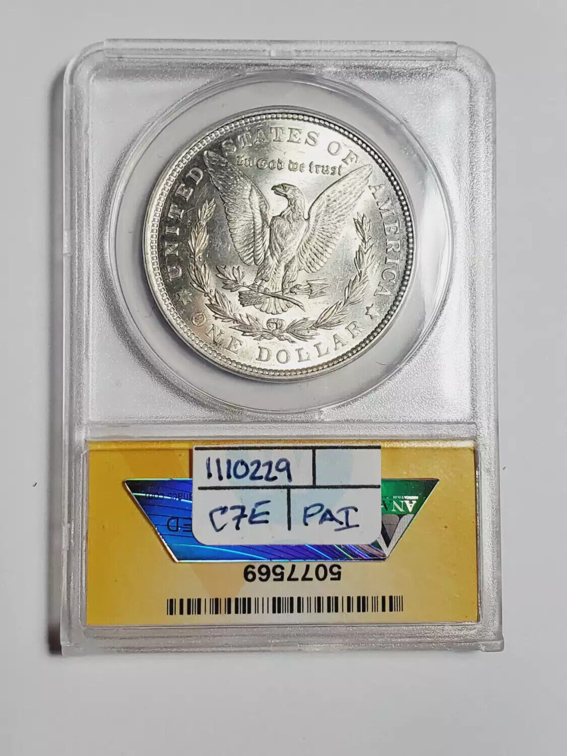 1921 P Morgan Dollar ANACS AU-58 Struck Through Debris)