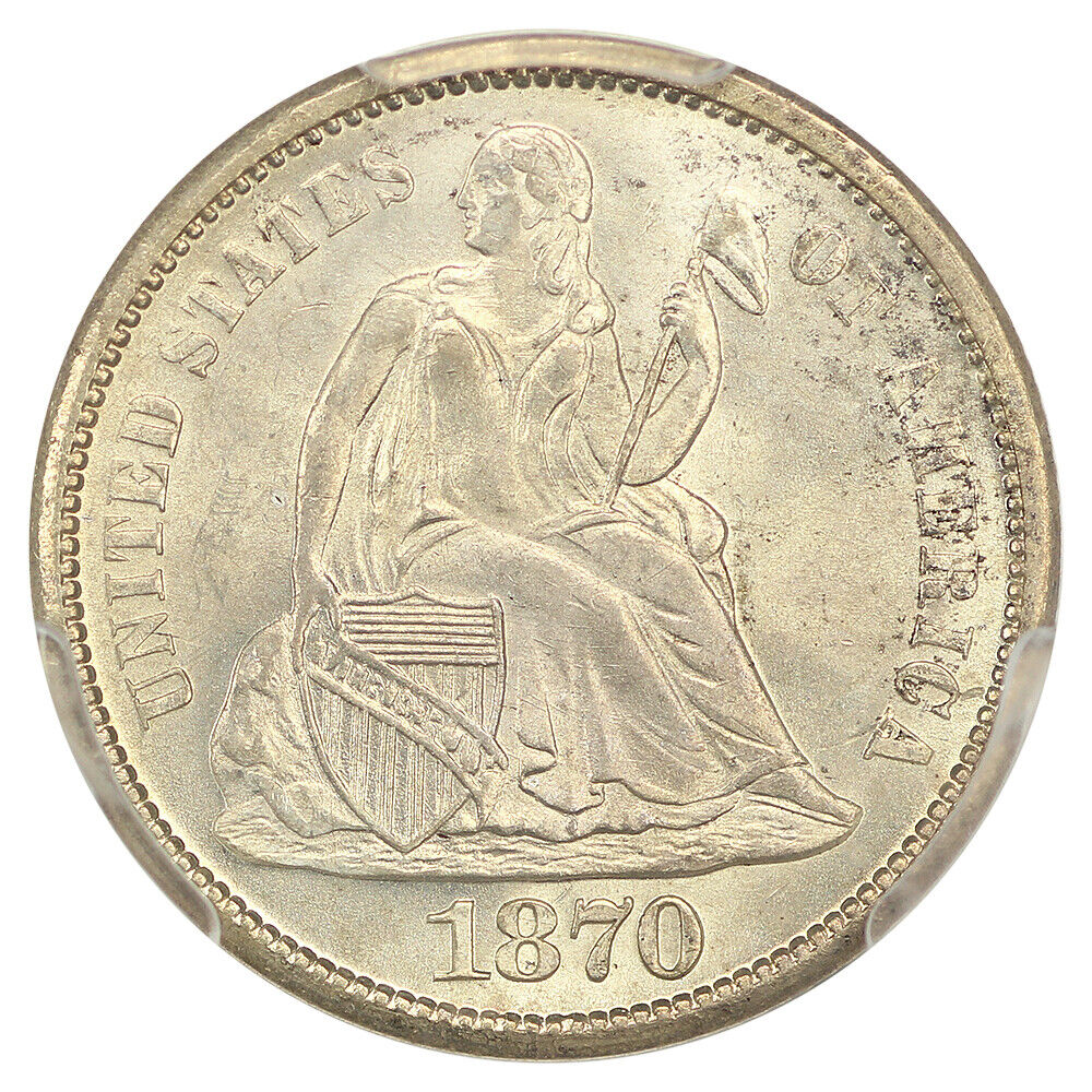 1870-S 10C PCGS/CAC MS66 ex: D.L. Hansen/Simpson