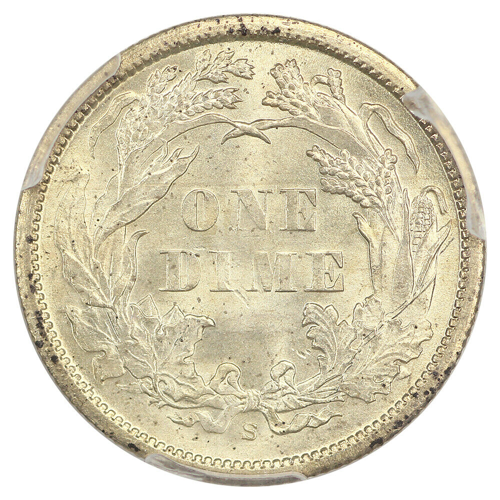 1870-S 10C PCGS/CAC MS66 ex: D.L. Hansen/Simpson