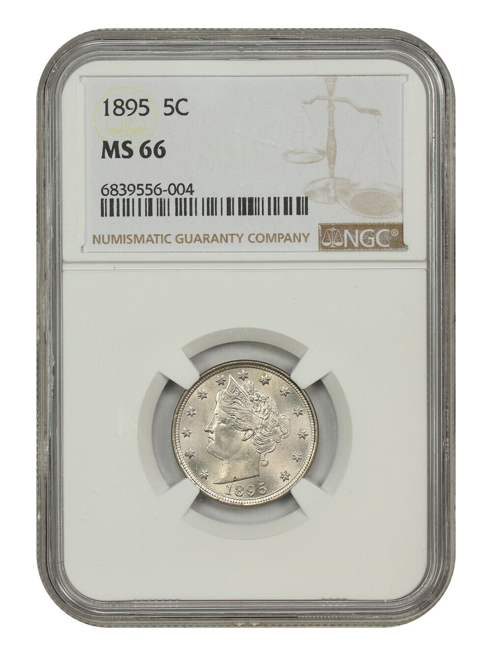 1895 5C NGC MS66 - Liberty Nickel