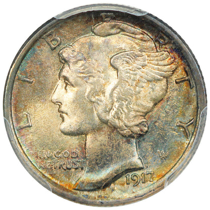 1917-D 10C PCGS MS66 ex: D.L. Hansen