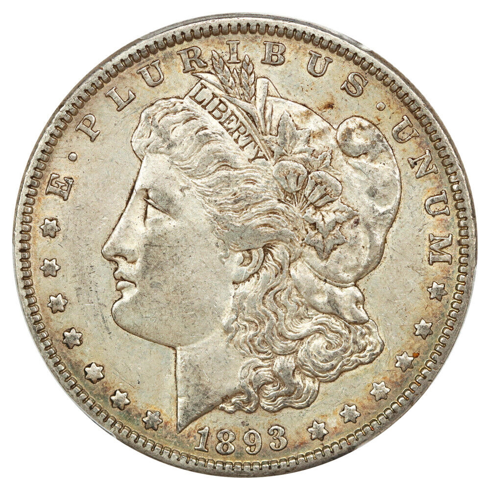 1893 $1 PCGS AU50 - Morgan Dollar - Better Date P-Mint