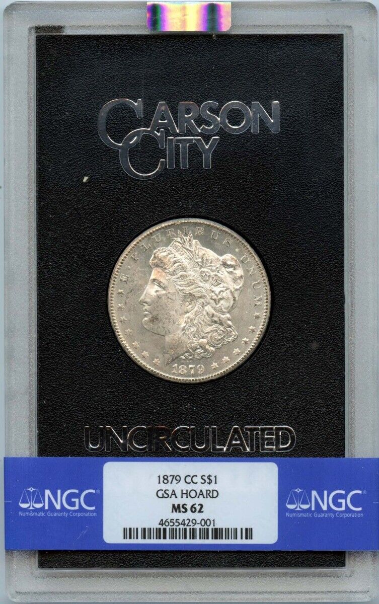 1879-CC Morgan Dollar GSA HOARD S$1 NGC MS62