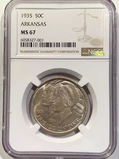 1935 P NGC MS-67 ARKANSAS Nice Luster!