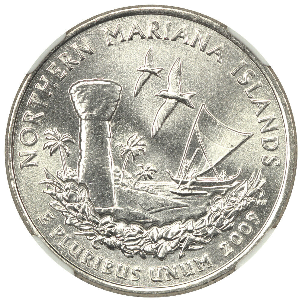 2009-D 25C Northern Mariana Islands NGC MS68 - Type 1, Clad