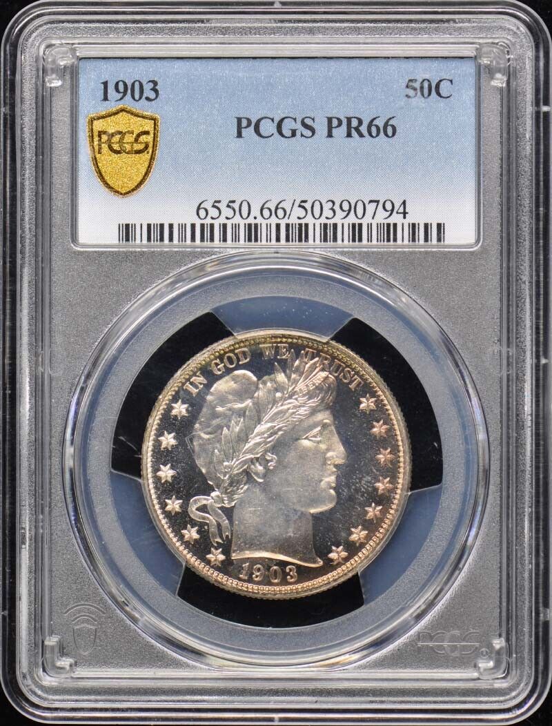 1903 50C Barber Half Dollar PCGS PR66