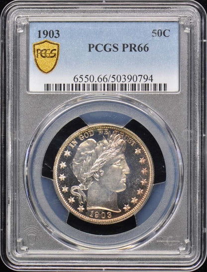 1903 50C Barber Half Dollar PCGS PR66