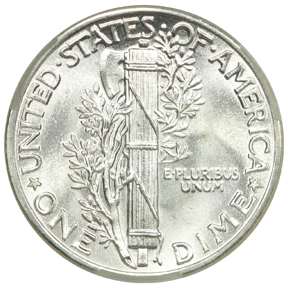 1937 10C CACG MS67+FB - Mercury Dime