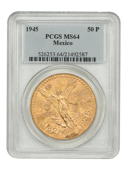 Mexico: 1945 Gold 50 Peso PCGS MS64 (KM-481) - Other