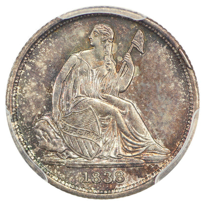 1838-O 10C PCGS MS64 (No Stars) ex: D.L. Hansen