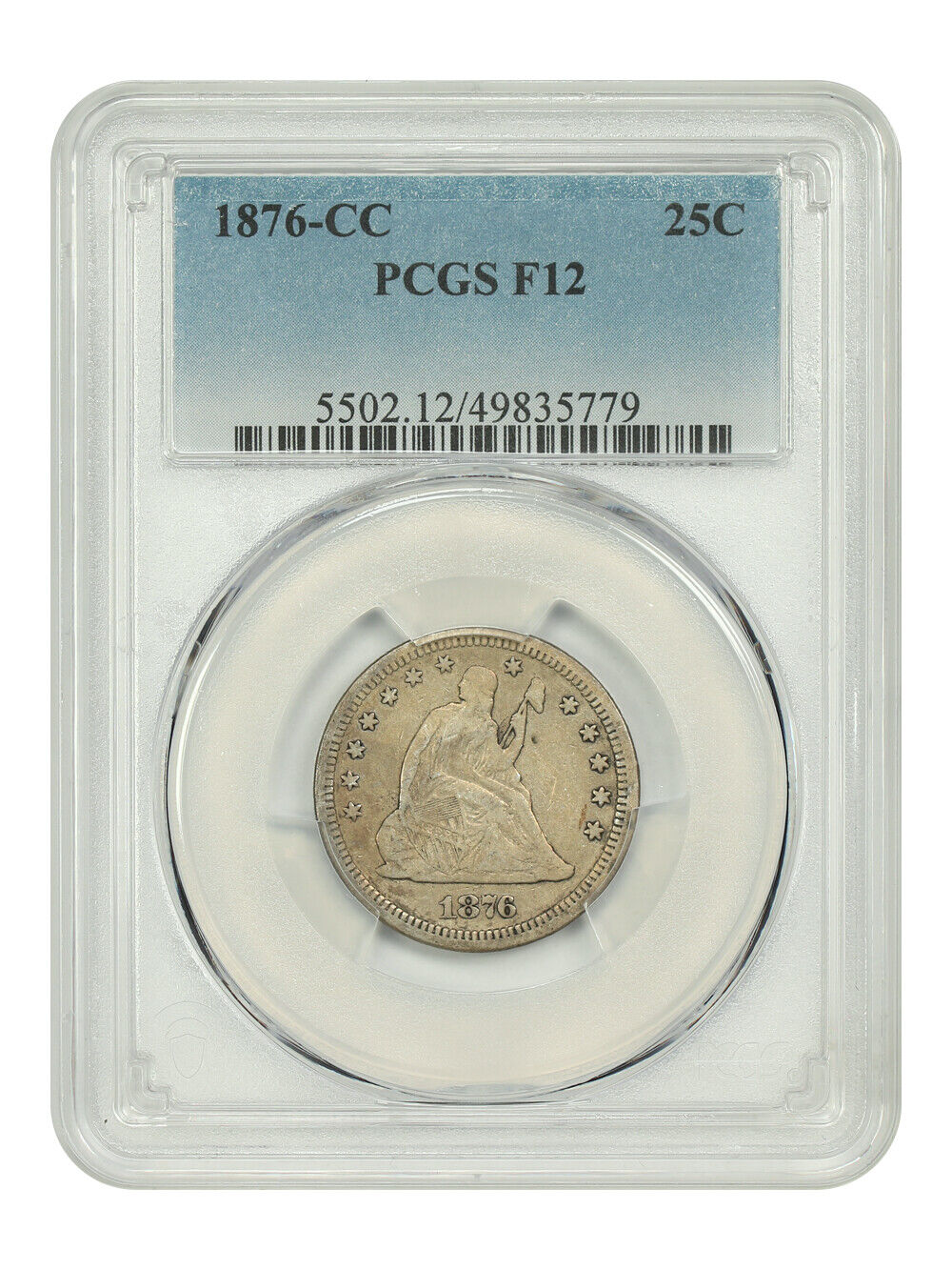 1876-CC 25C PCGS Fine 12 - Liberty Seated Quarter