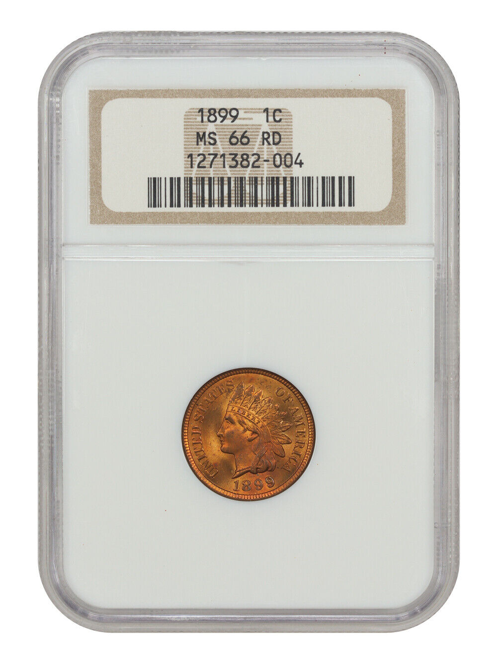 1899 1C NGC MS66RD - Indian Cent