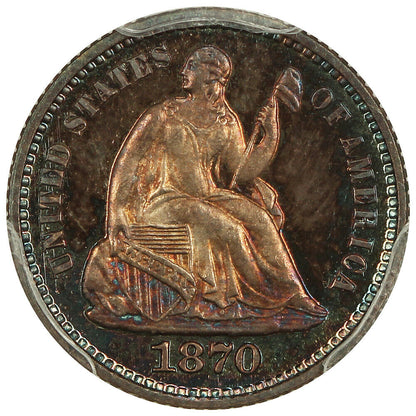 1870 H10C PCGS PR66+CAM ex: D.L. Hansen