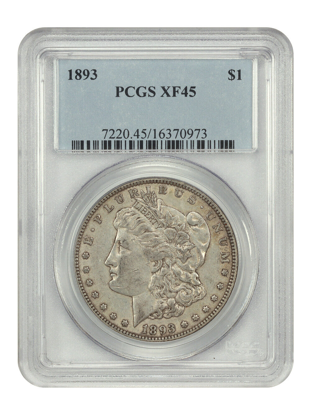 1893 $1 PCGS XF45 - Morgan Dollar - Better Date P-Mint