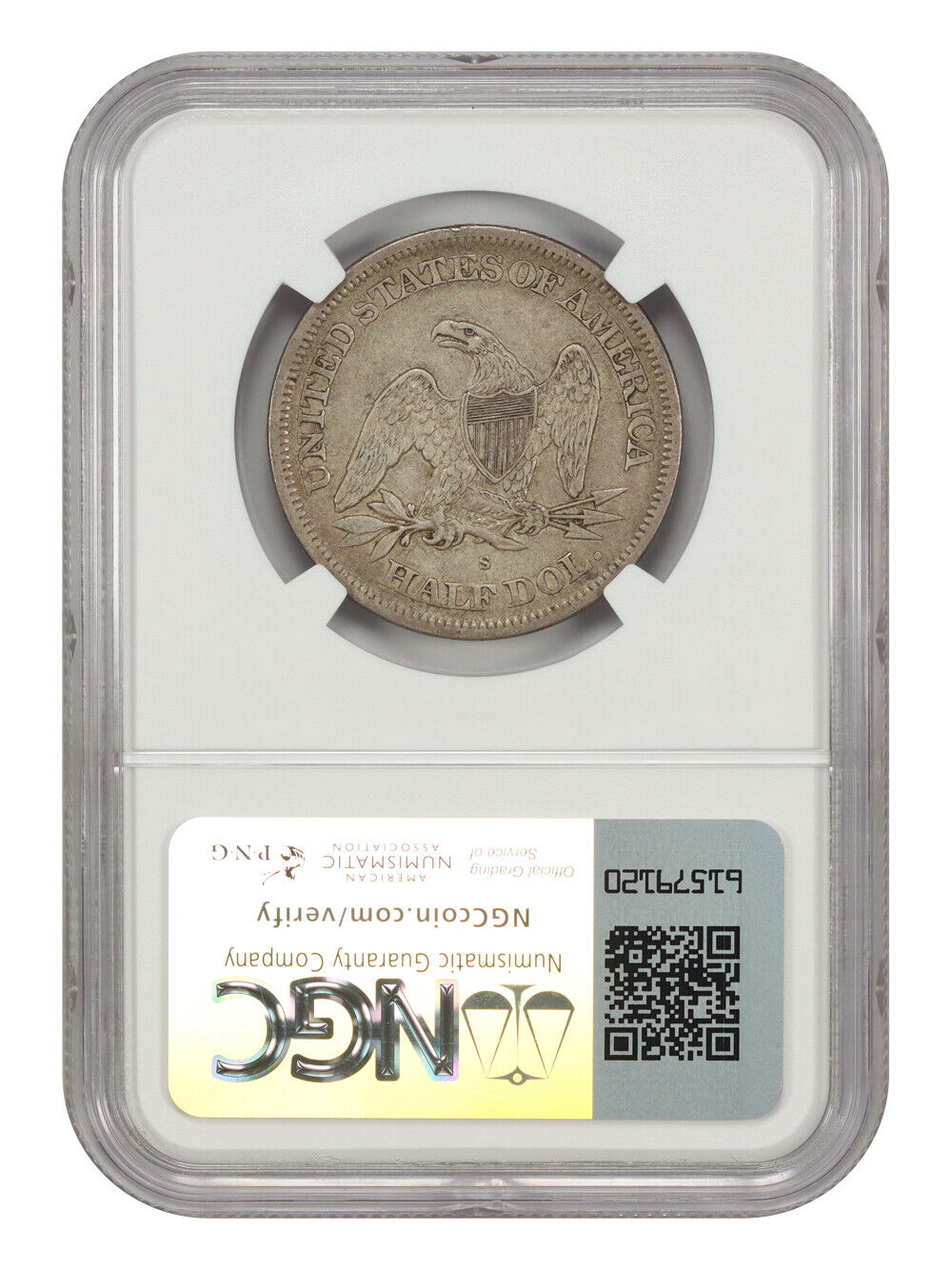 1865-S 50C NGC XF45 - Liberty Seated Half Dollar