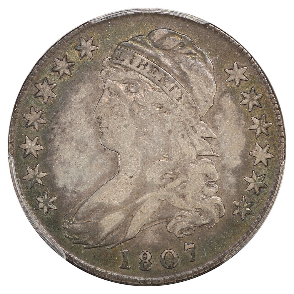 1807 50C PCGS Fine 15 (Large Stars, 50/20) - Capped Bust Half Dollar