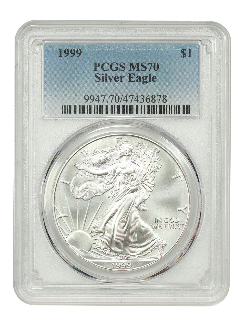 1999 $1 Silver Eagle PCGS MS70 - Silver Eagles