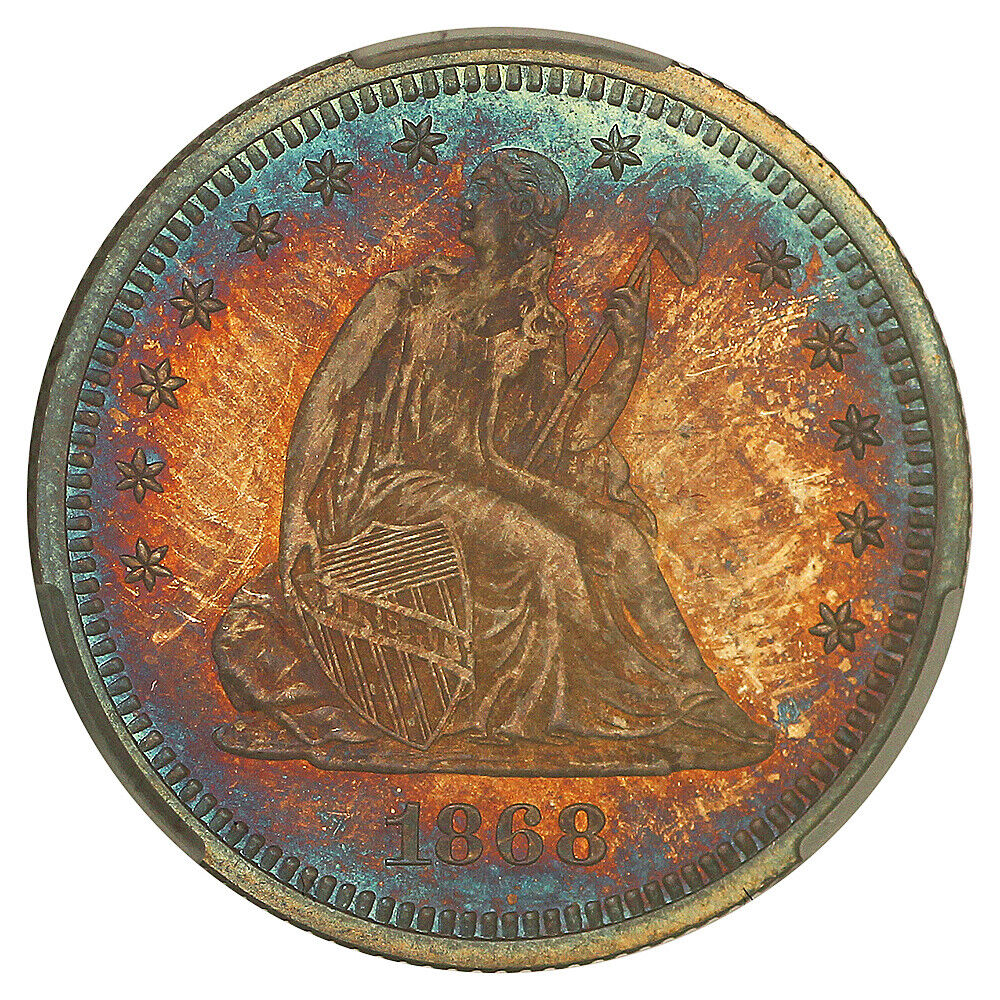 1868 25C CACG PR66 ex: D.L. Hansen - Liberty Seated Quarter