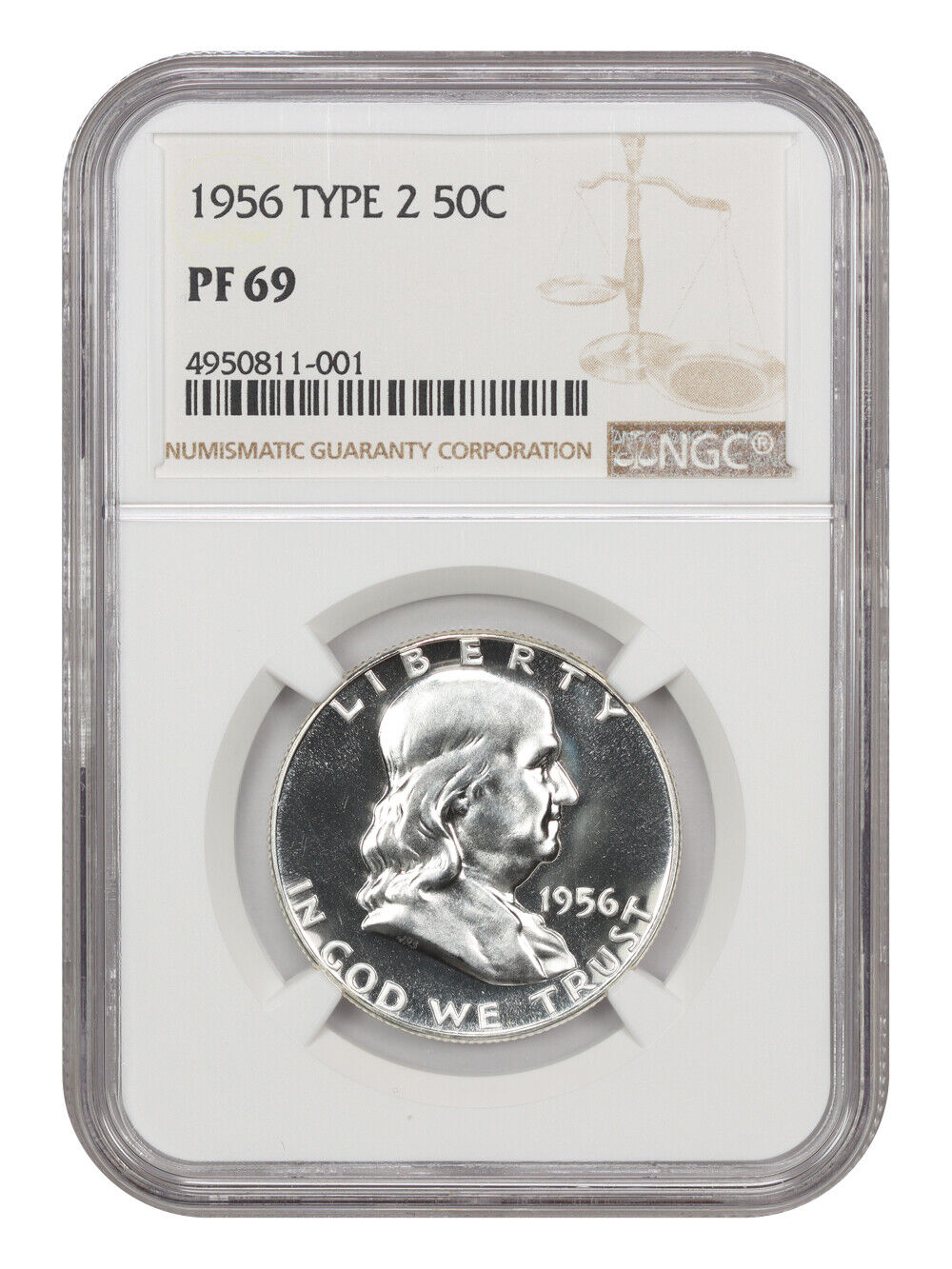 1956 50C NGC PR69 (Type 2)