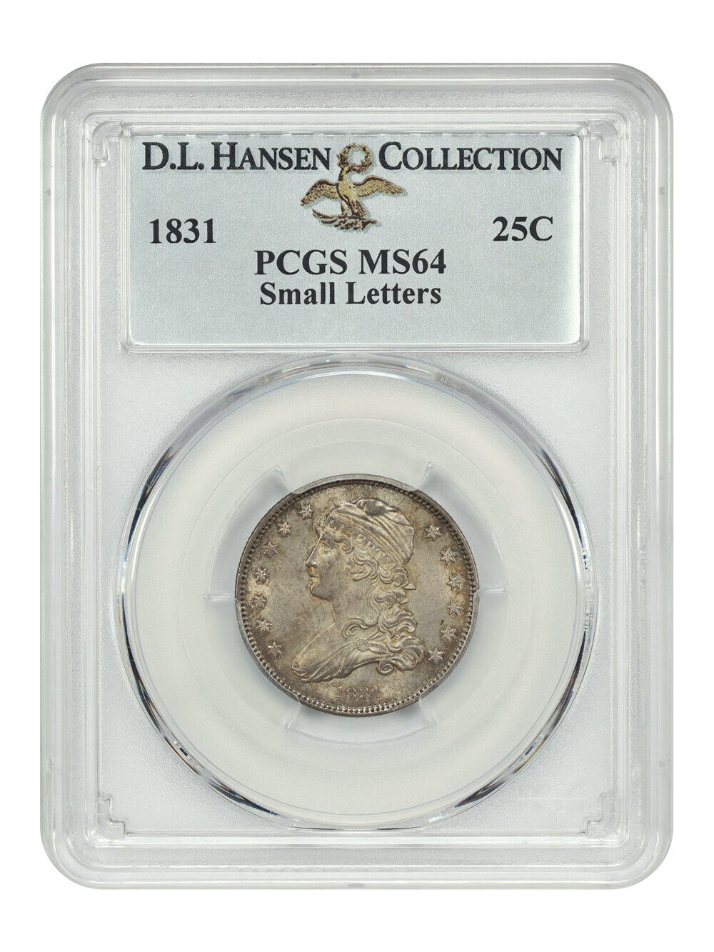 1831 25C PCGS MS64 (Small Letters) ex: D.L. Hansen